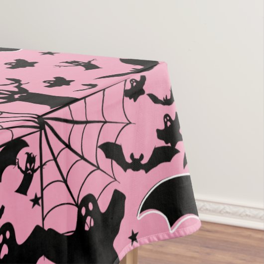 Roze Spookachtige Geest Vol Gradient Verspreiding Tafelkleed (Voorbeeld)