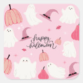 Roze Spooktacular Ghost Sticker (Voorkant)