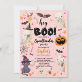 Roze Spooktacular Halloween 1e Boo-day Verjaardag Kaart (Voorkant)