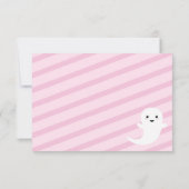 Roze Spooky Een Eerste Verjaardag Bedankkaart (Achterkant)