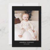 Roze Spooky Een Halloween Foto 1e Verjaardag Kaart (Achterkant)