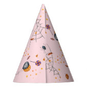 Roze Spooky Halloween Verjaardag Feesthoedjes (Achterkant)