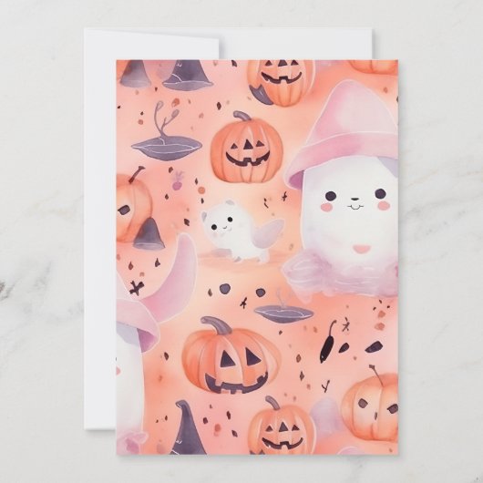 Roze Spooky One Halloween Verjaardag Kaart (Achterkant)