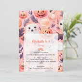 Roze Spooky One Halloween Verjaardag Kaart (Staand voorkant)