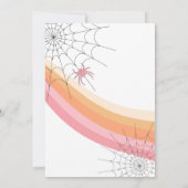 Roze Spooky One Halloween Verjaardagsuitnodiging Kaart (Achterkant)