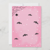 Roze Spooky Viering Halloween Verjaardag Uitnodige Kaart (Achterkant)