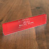 Roze Sport Auto op Rich Crimson showroom verkoop Naambordje (Zijkant)