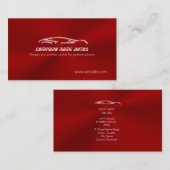 Roze sport automatisch op rijke kritiek metallisch visitekaartje (Voorkant / Achterkant)