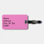 Roze Sport Volleybal Bagagelabel (Achterkant horizontaal)