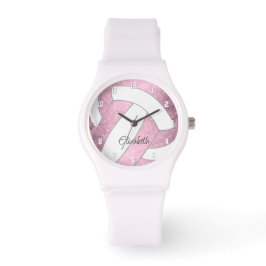 roze sportcadeaus volleyball wa horloge