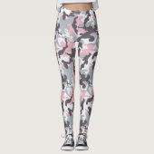 Roze Sportieve Camo - Legging (Voorkant)