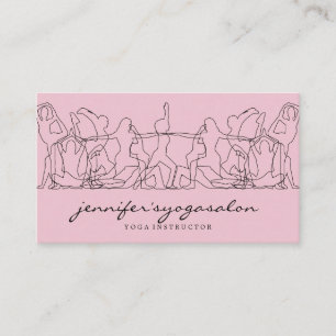 Roze sportschool yoga blogger visitekaartje