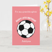 Roze sportsport 14e geboortedag kaart (Gele Bloem)