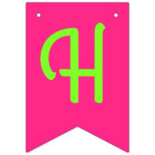 Roze Sportverjaardagsfeestje Vlaggetjes (Tweede vlag)