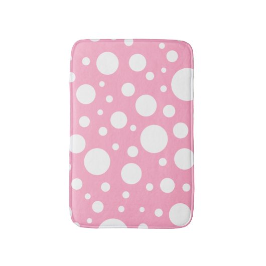 Roze spots Bath Mat (Voorkant Verticaal)