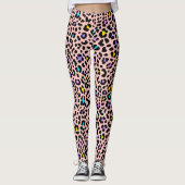 Roze spots Dierlijke afdruk Leggings (Voorkant)