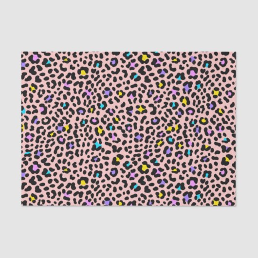 Roze spots Dierlijke afdruk Tissuepapier (Voorkant)