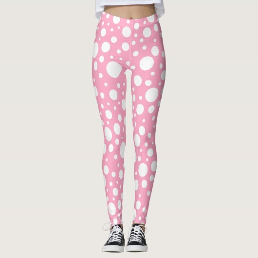 Roze spots Leggings (Voorkant)
