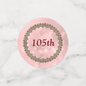 roze sprankelend Happy 105th Birthday Confetti (Kleine voorkant)