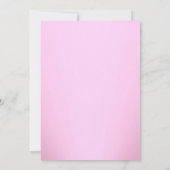 Roze sprankelende juweel doop uitnodiging (Achterkant)