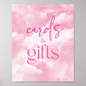 Roze Sprankelende Wolken Kaarten & Geschenken Teke Poster (Voorkant)