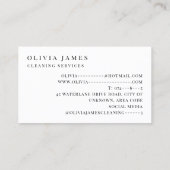 Roze Spray Schoonmaak Diensten Huishoudster Visitekaartje (Achterkant)