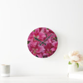 Roze spreeuwen ronde klok (Huis)