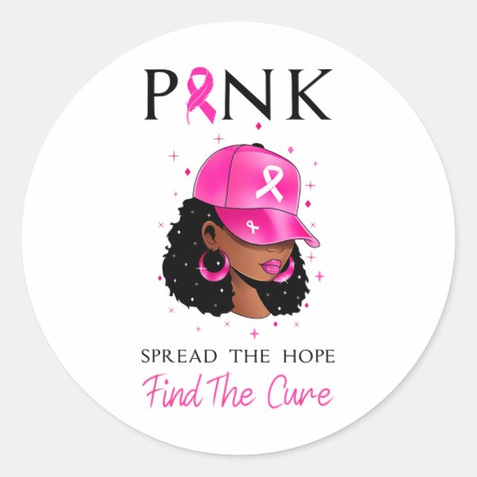 Roze spreid de hoop uit en vindt de zuivere borstk ronde sticker (Voorkant)