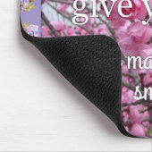 Roze Spring Blossom Joy Quote floral Mouse Mat Muismat (Hoek)