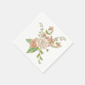 Roze Spring Bouquet Waterverf Paper Napkin Servet (Hoek)