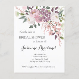 Roze Spring Bridal Shower-uitnodiging Uitnodiging Briefkaart