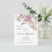 Roze Spring Bridal Shower-uitnodiging Uitnodiging Briefkaart (Staand voorkant)