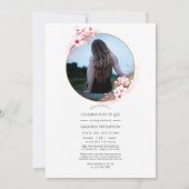 Roze Spring Cherry Blossom Celebration of Life Kaart (Voorkant)