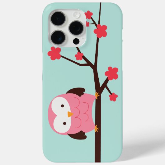 Roze Spring Owl Case-Mate iPhone Case (Achterkant)