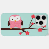Roze Spring Owl Case-Mate iPhone Case (Achterkant (horizontaal))