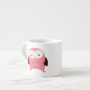 Roze Spring Owl Espresso Kop