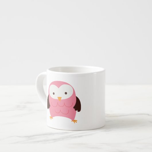 Roze Spring Owl Espresso Kop (Links)