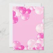 Roze Springkasteel Feestje Kaart (Achterkant)