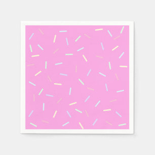 Roze Sprinkels Print Papieren Kom Servet
