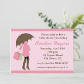 Roze sprinken Babyschoenen Kaart (Staand voorkant)