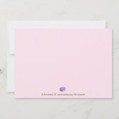 Roze sprinken Babyschoenen Kaart (Achterkant)