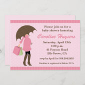 Roze sprinken Babyschoenen Kaart (Voorkant / Achterkant)