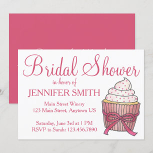 Roze sprinken Cupcake Wedding Vrijgezellenfeest Ca Kaart