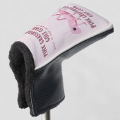Roze Sprinkhaan Golfclub Golfheadcover (3/4 voorkant)