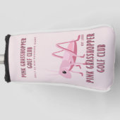 Roze Sprinkhaan Golfclub Golfheadcover (Voorkant)