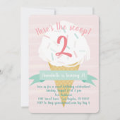 Roze sprinkhaankreeft Ice Cream Birthday Kaart (Voorkant)