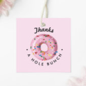 Roze Sprinkle Donut "Bedankt a Hole Bunch" Bedankjes Labels