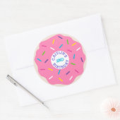 Roze Sprinkle Donut Party Stickers (Envelop)