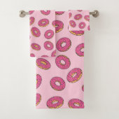 Roze Sprinkle Donut Patroon Bad Handdoek (Insitu)