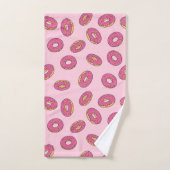 Roze Sprinkle Donut Patroon Bad Handdoek (Handdoek)